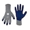 Ge Coated Gloves, Crinkle Rubber, Gray/Royal Blue, M 24 PK GG209L - alternate 1